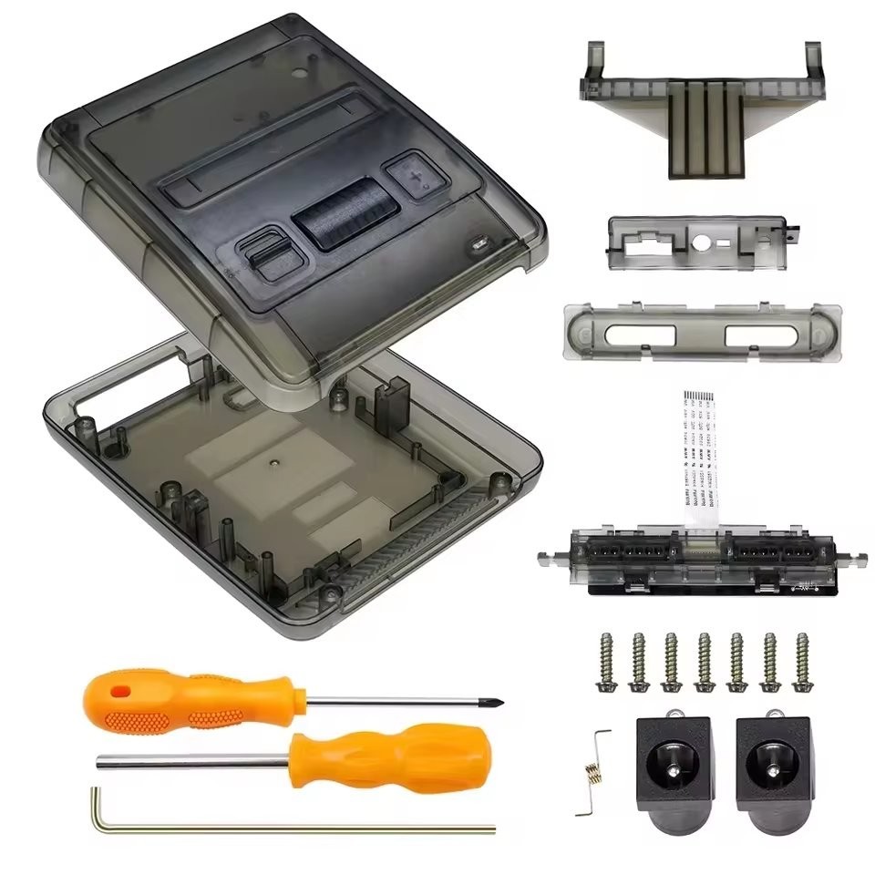 Bitfunx Transparent Replacement Shell Case Housing for Super Famicom SFC SNES