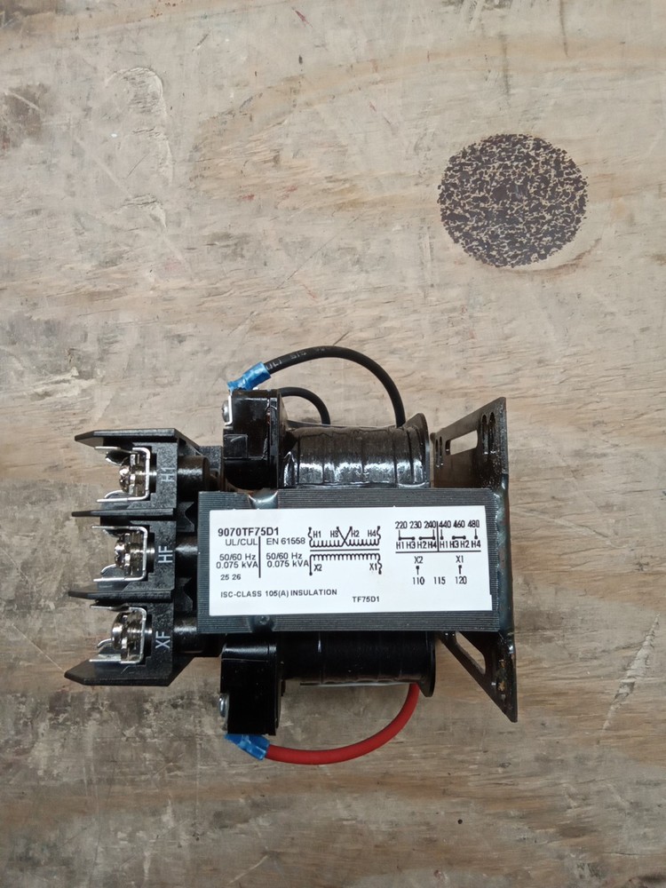 Square D 9070TF75D1 Class 9070 industrial control transformer, Type TF