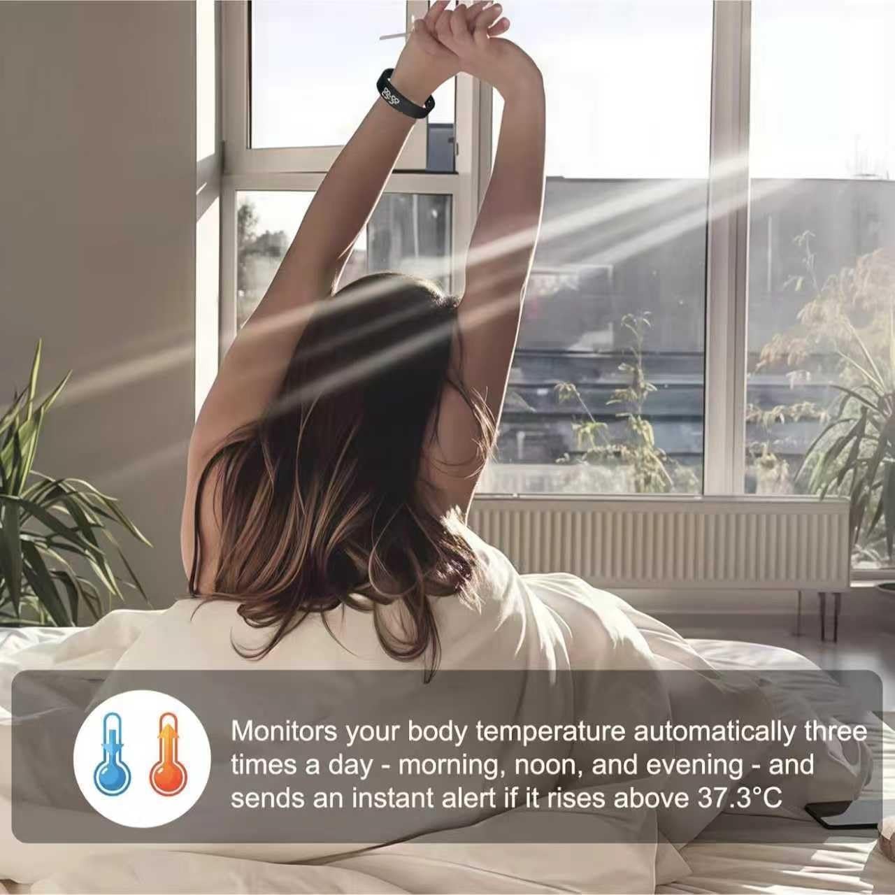 Vibrating Alarm Wristband Deaf People Watch Band Fit Sleeps Rise Silent Shock Cl