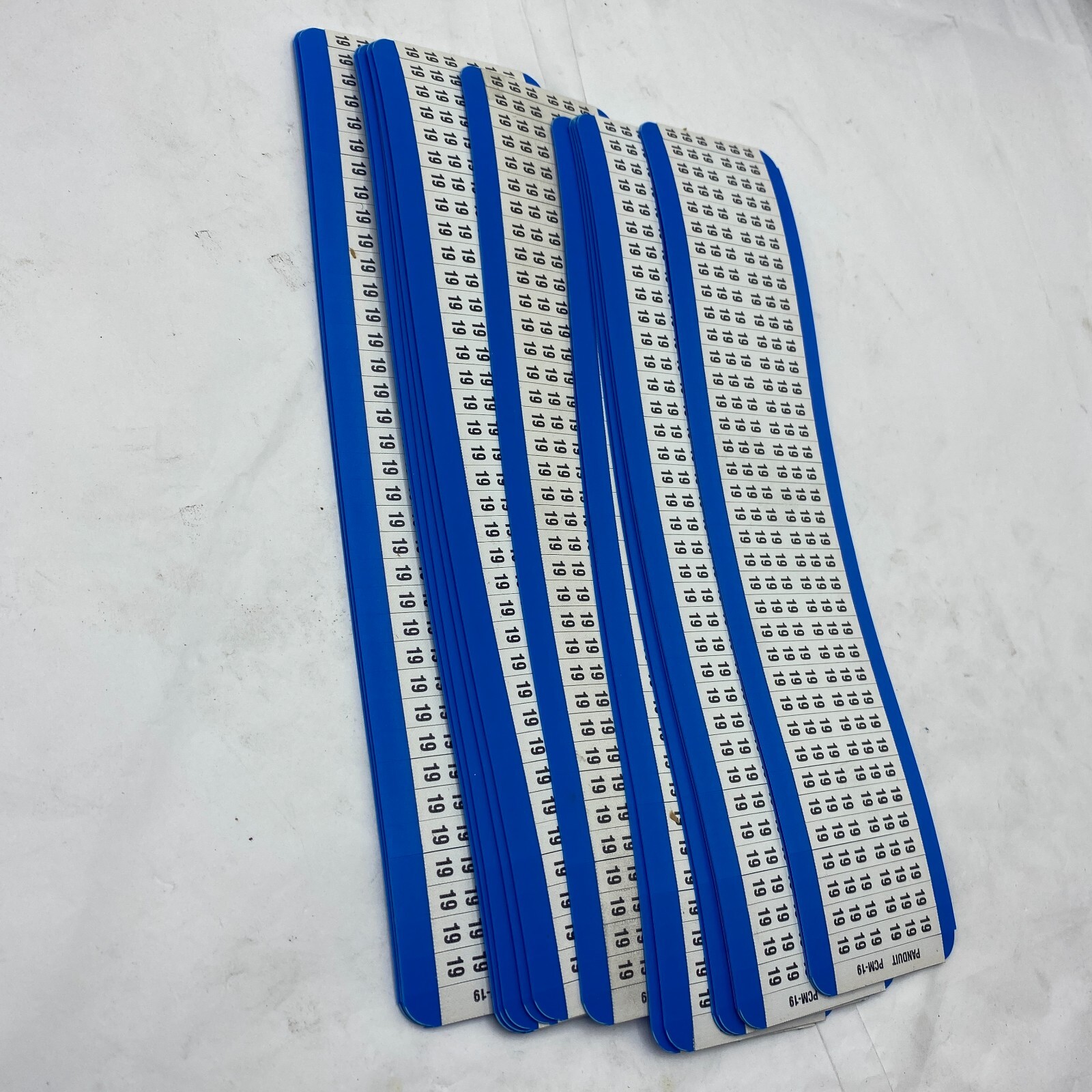 Panduit PCM-19 Vinyl Cloth Wire Marker Card '19' LOT OF 25