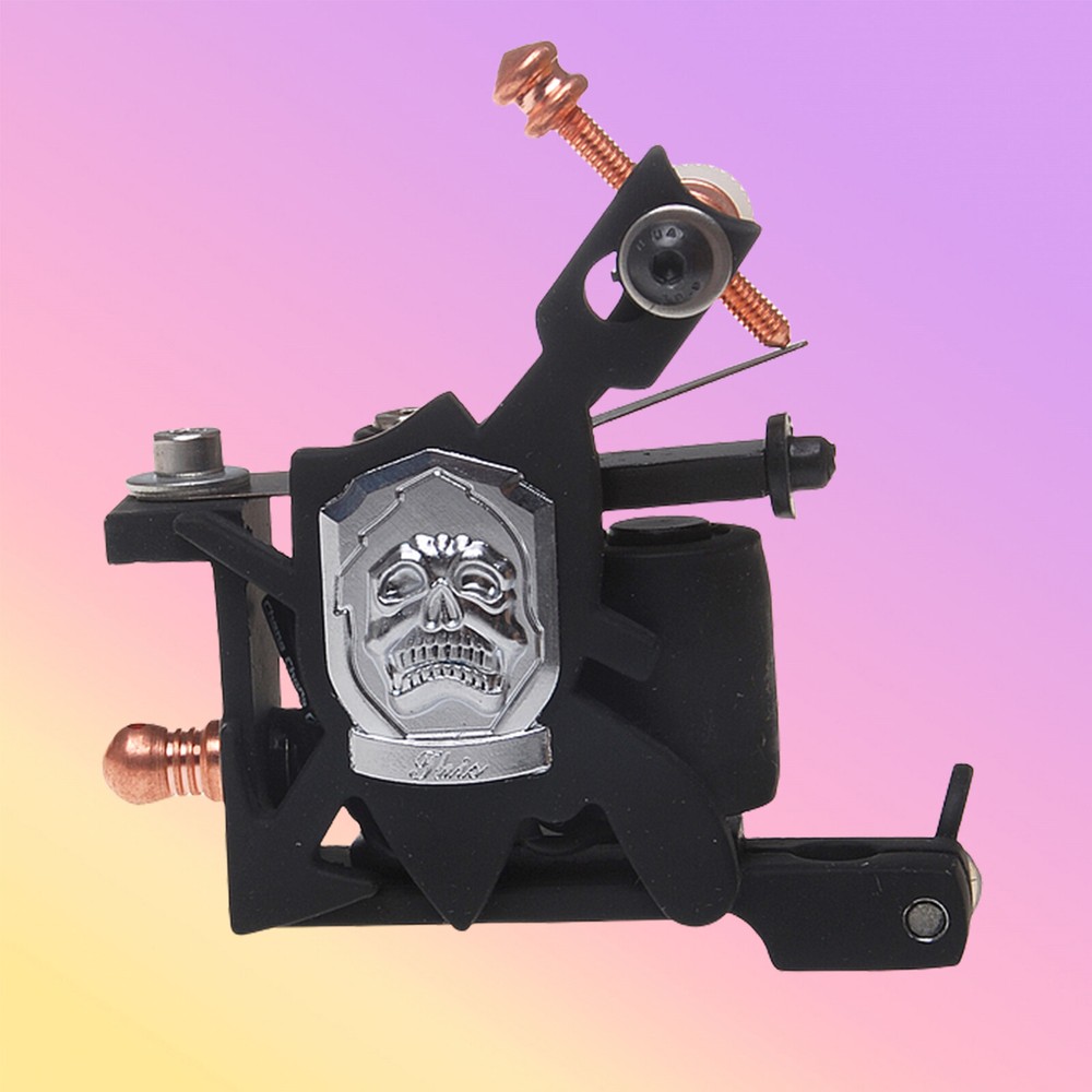 Coil Tattoo Machine Cast Iron Frame for Beginner 10 Wrap Shader M403-D