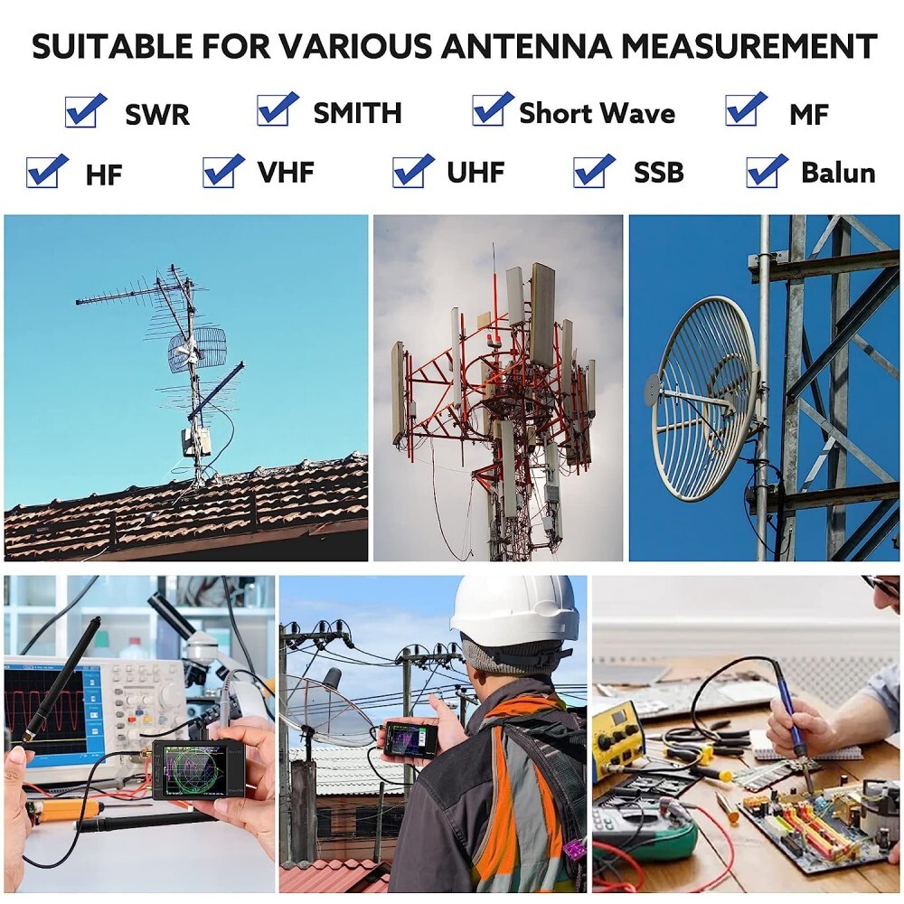 NanoVNA-H Vector Network Antenna Analyzer MF HF VHF UHF W/ Shell USB type-C