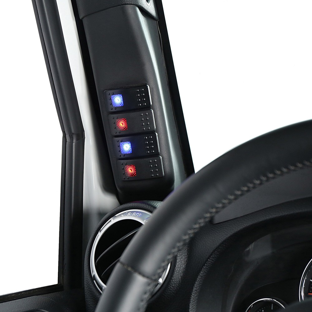 Fit 2011-2018 Jeep Wrangler JK Light Switch Panel A-Pillar Switch Pod+ 4x Switch