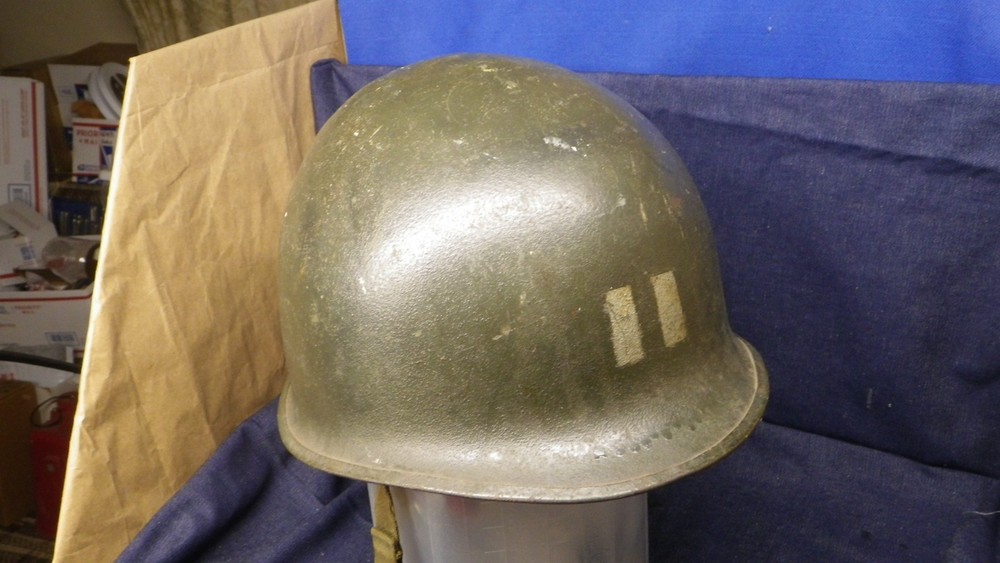 WWII M1 Helmet Front Seam