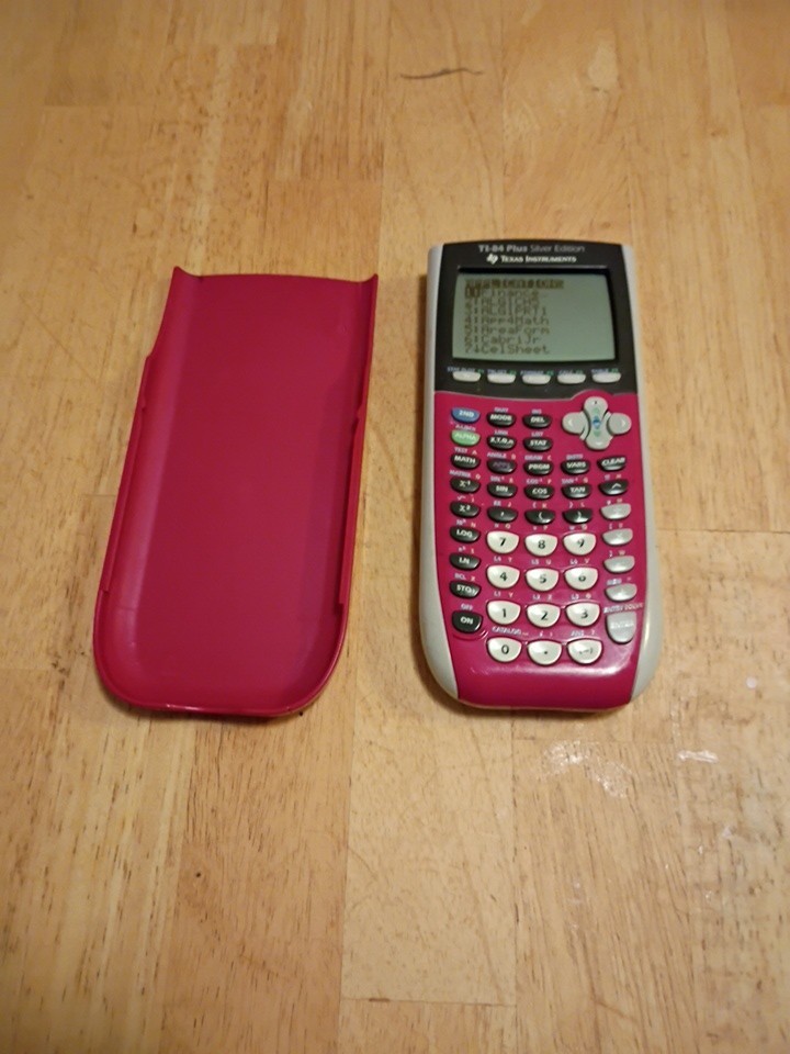Texas Instruments TI-84 Plus Silver Edition Graphing Calculator W/Cover (Tested)