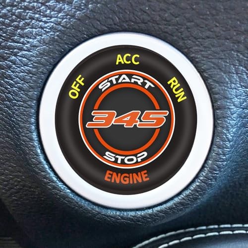 Push Start Button Cover for Dodge Challenger Charger Durango Header Orange