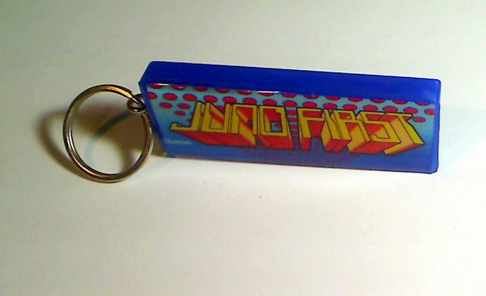 Juno First Arcade Marquee Coin Door accessory Keychain