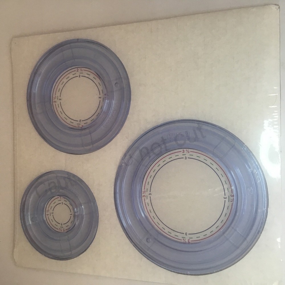 NEW CREATIVE MEMORIES custom cutting system 3 Circle Pattern & Sizing Template