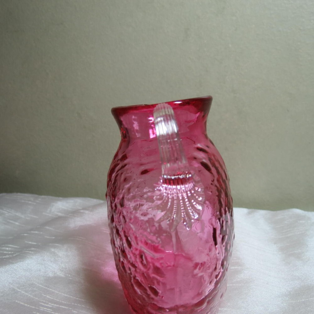 Petite MCM Handblown Cranberry pitcher