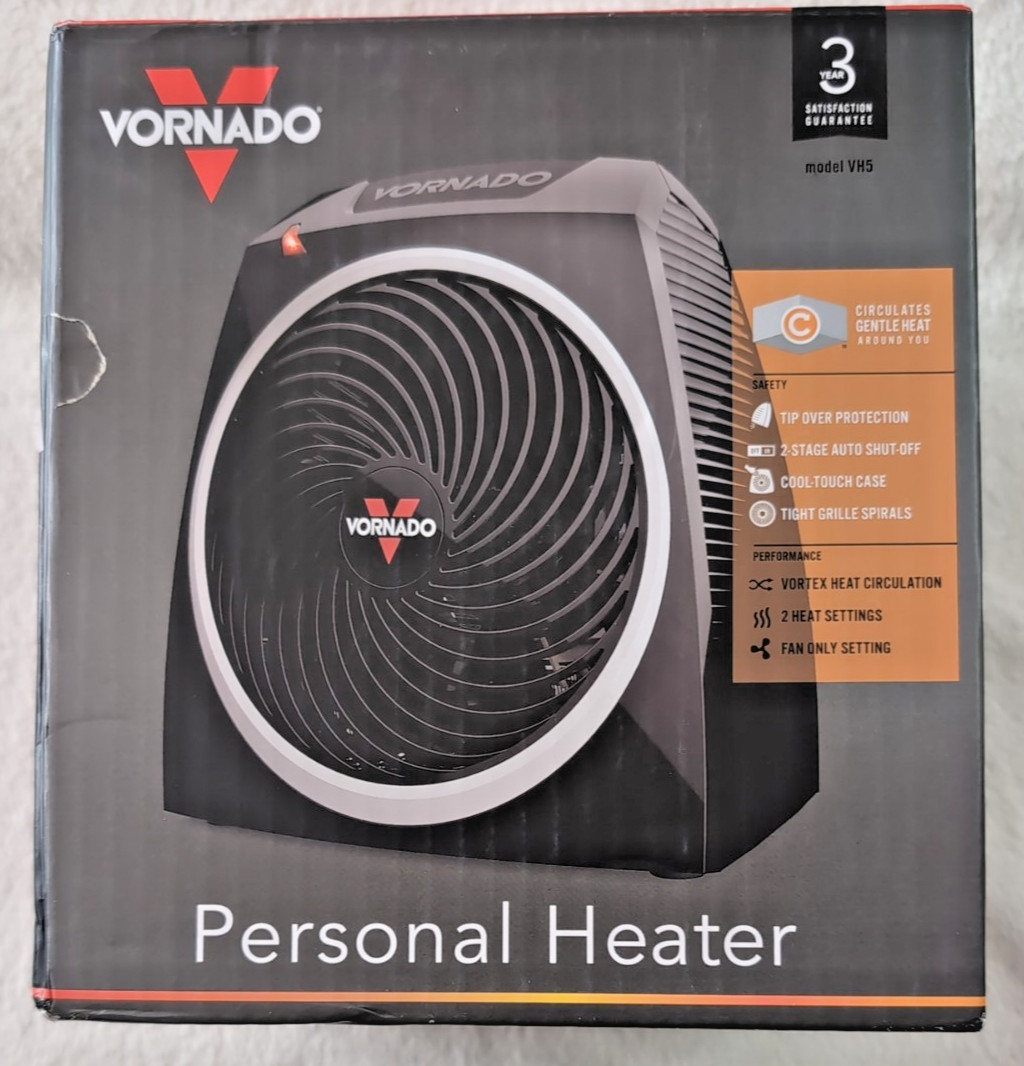 NEW - Vornado Vh5 375/750W Electric Personal Heater -S&H PAID BY US