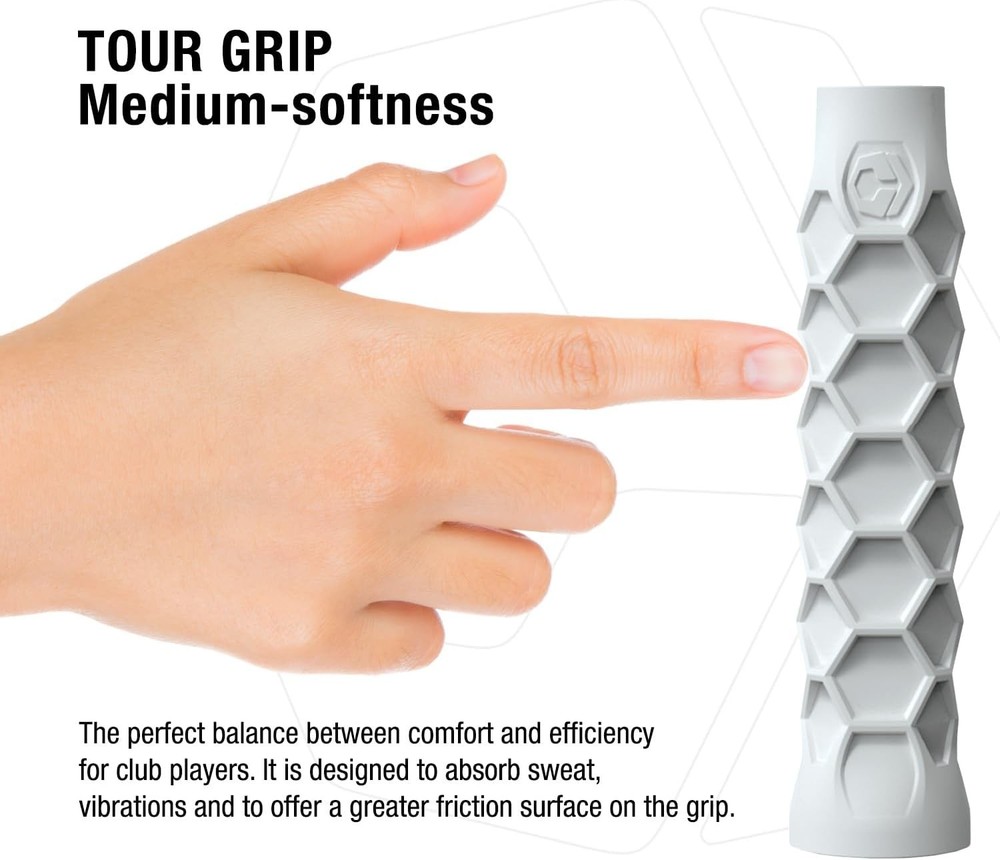 Hexagonal Pattern Pickleball Grip - Medium Softness