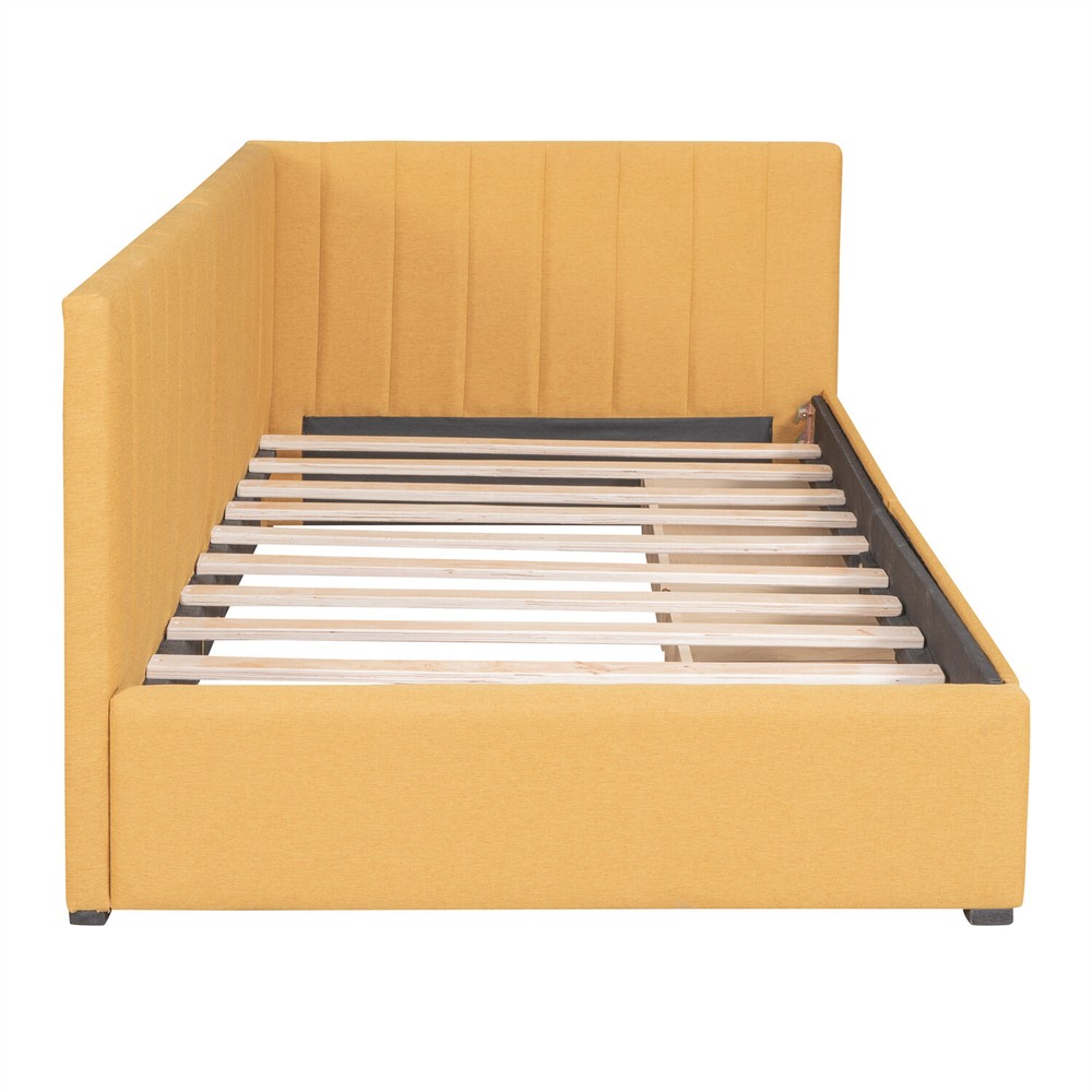 Twin Size Daybed with 2 Drawer Upholstered Bed Frame Sofa Bed with Storage