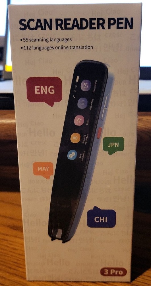 NEWYES Scan Reader Pen 3 | Language Translator & Text to Speech Scanner - NIB!