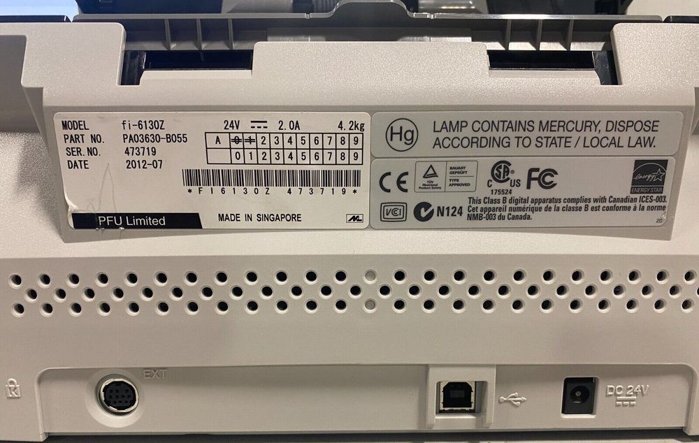 FUJITSU fi-6130Z DOCUMENT SCANNER Untested