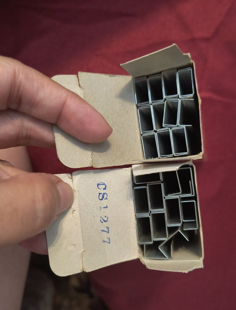 Two (2) Vintage Boxes of ¼” Standard Staples
