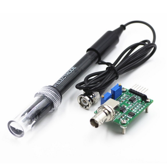Liquid PH0-14 Value Detect Sensor Module + PH Electrode Probe BNC CA NEW CA