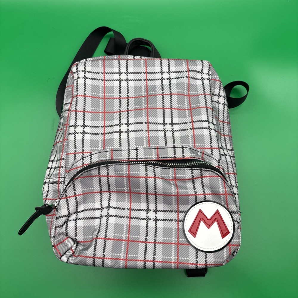 Mario Bros Controller Gear Super Plaid Mini Backpack Nintendo Switch Compatible