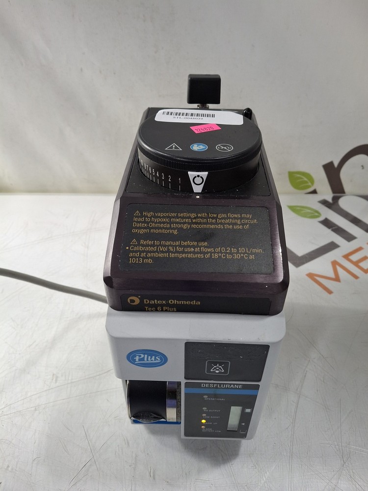Datex-Ohmeda Tec 6 Plus Desflurane Vaporizer