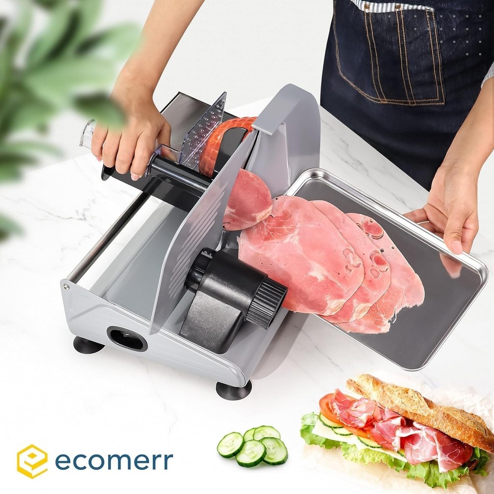 Electric Meat & Cheese Slicer - Compact & Efficient for Every Kitchen