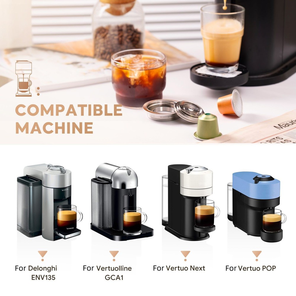 Top material Coffee Capsule Adapter for Nespresso Reusable G-Cup