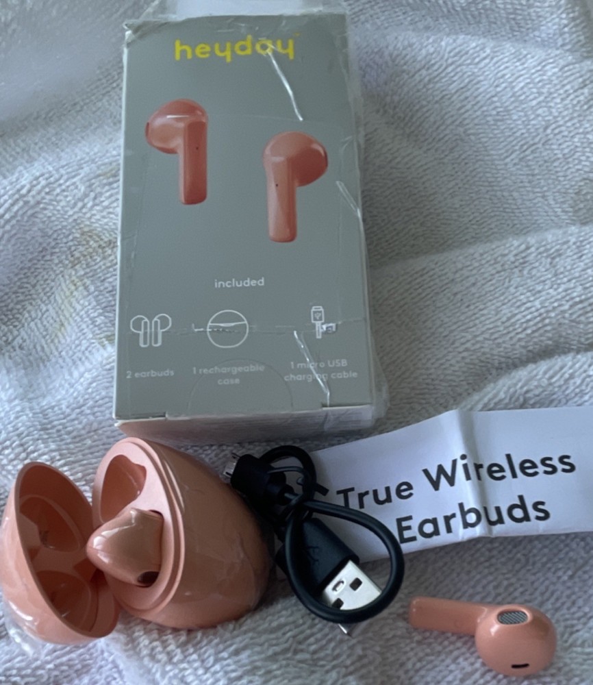 Hey Day Wireless Earbuds Bluetooth Enabled Orange