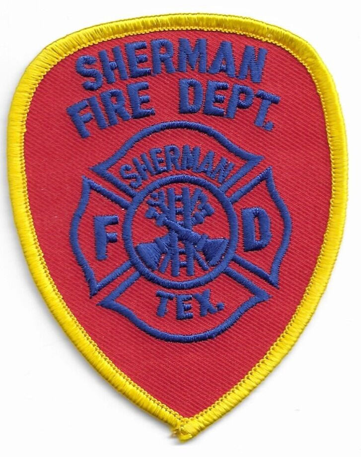 Sherman  Fire Dept., Texas (2.75" x 3.5" ballcap size) fire patch