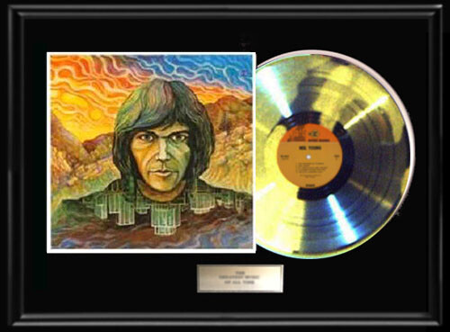 NEIL YOUNG DEBUT FIRST ALBUM  LP WHITE GOLD SILVER METAL PLATINUM TONE RECORD