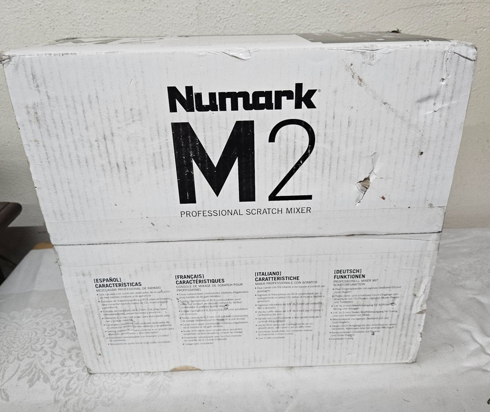 NUMARK M2 Professional Scratch Mixer Original BOX w Styrofoam Inserts BOX ONLY