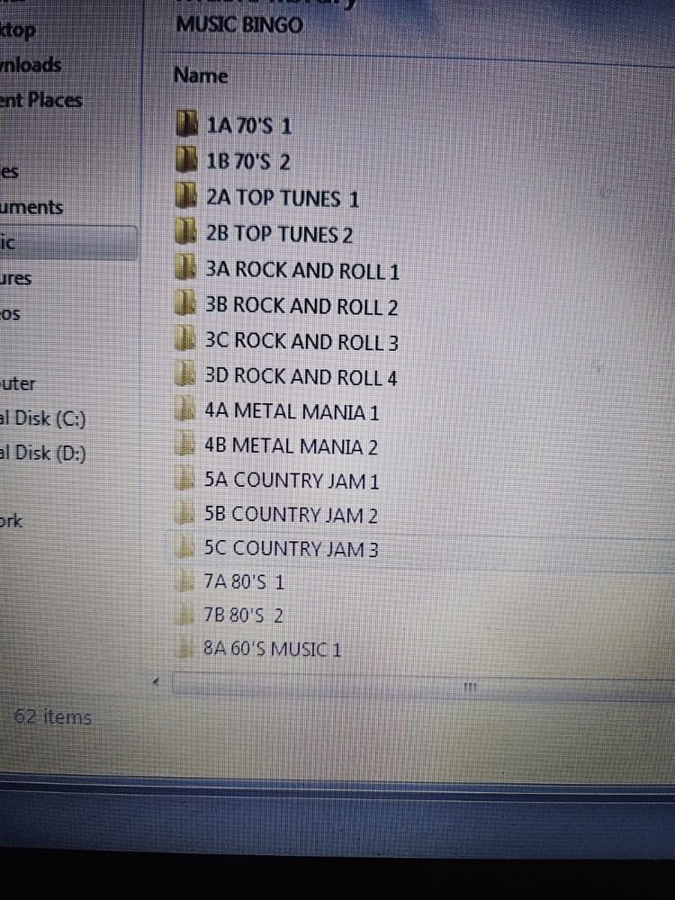 MUSIC BINGO SYSTEM ON EVERYTHING ON A USB FLASH DRIVE