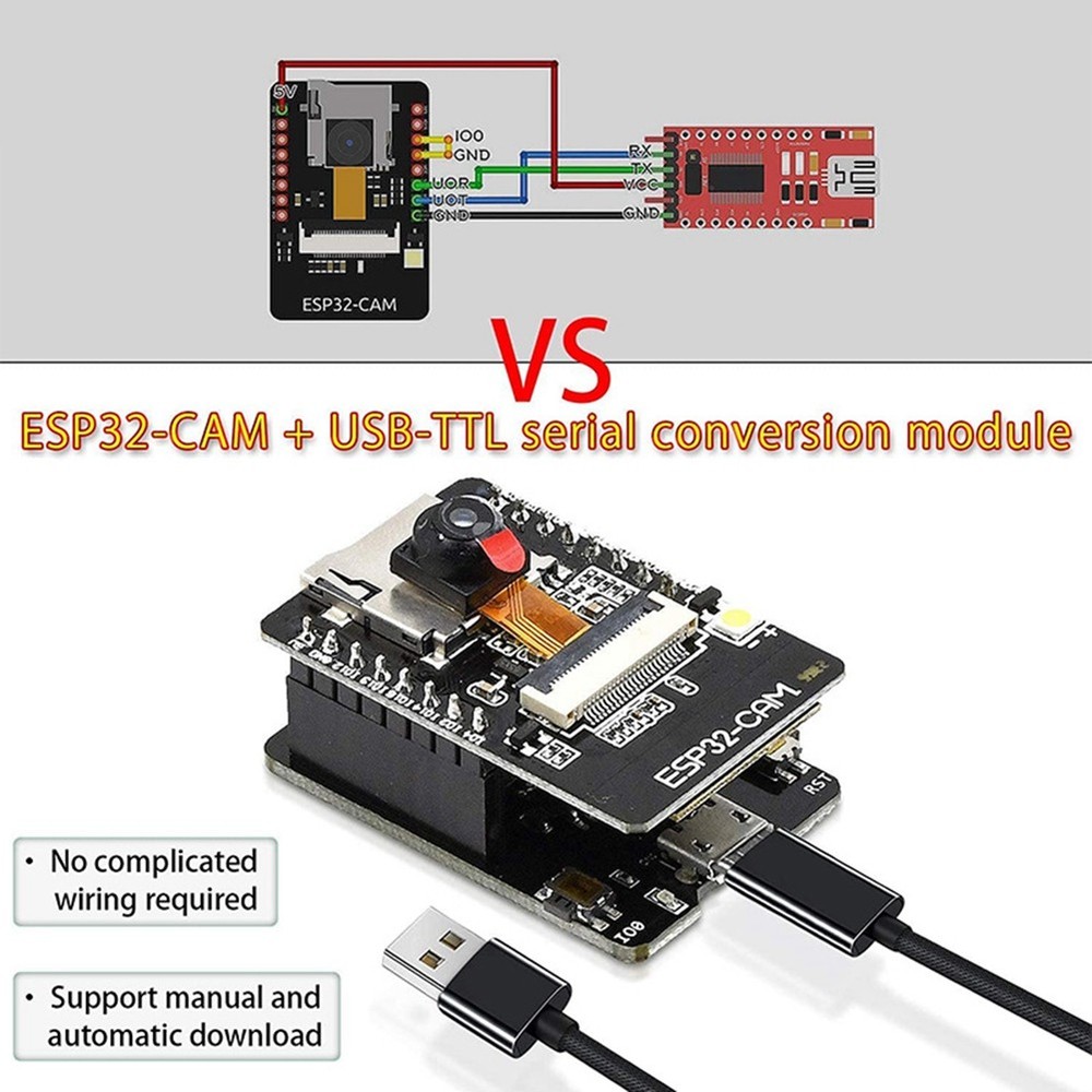 -CAM WiFi + Bluetooth Camera Module Development Board with 2512