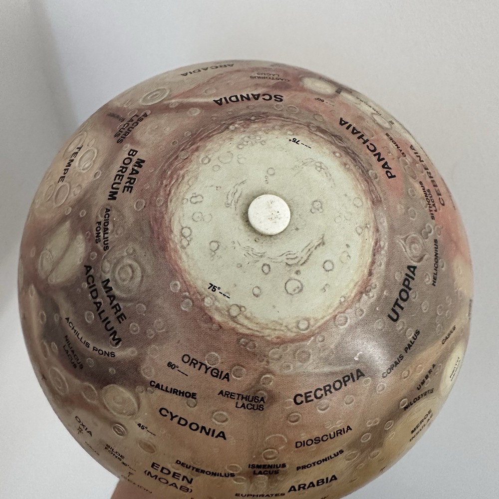 Vintage Replogle Celestial Globes Mars & Moon 6” Celestial