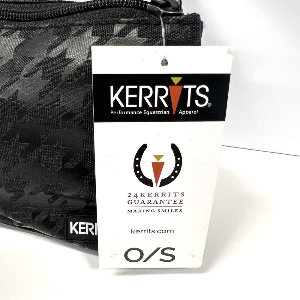 Kerrits EQ Accessory Case Pouch Houndstooth Wrist Strap Zip Riding Essentials