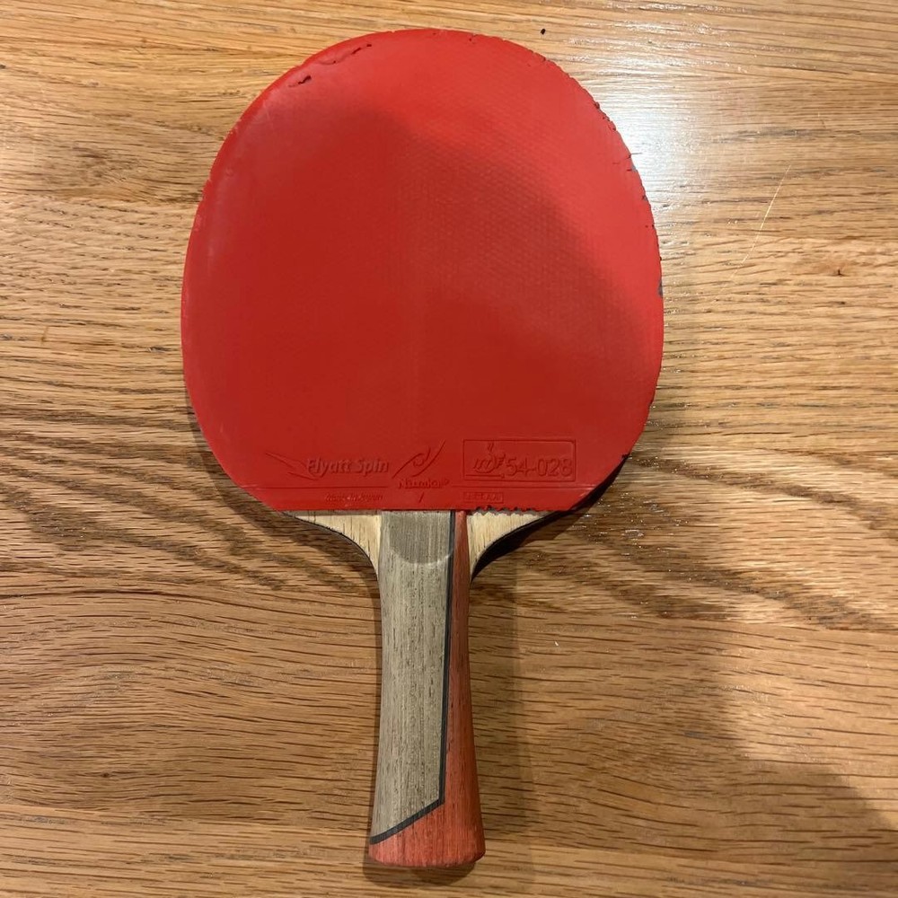 table tennis racket red black