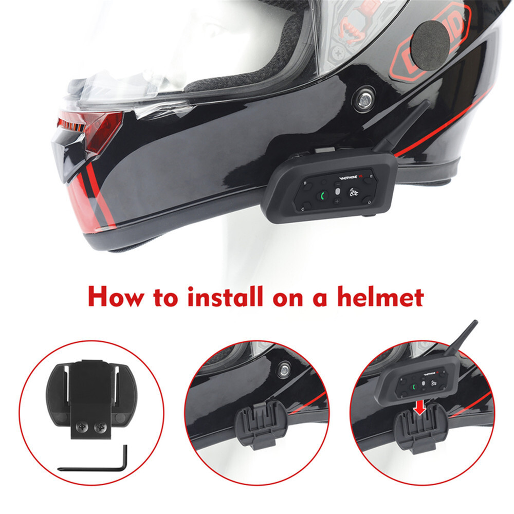 Bluetooth Motorcycle Helmet Intercom Wireless Headset Interphone Walkie Talkie