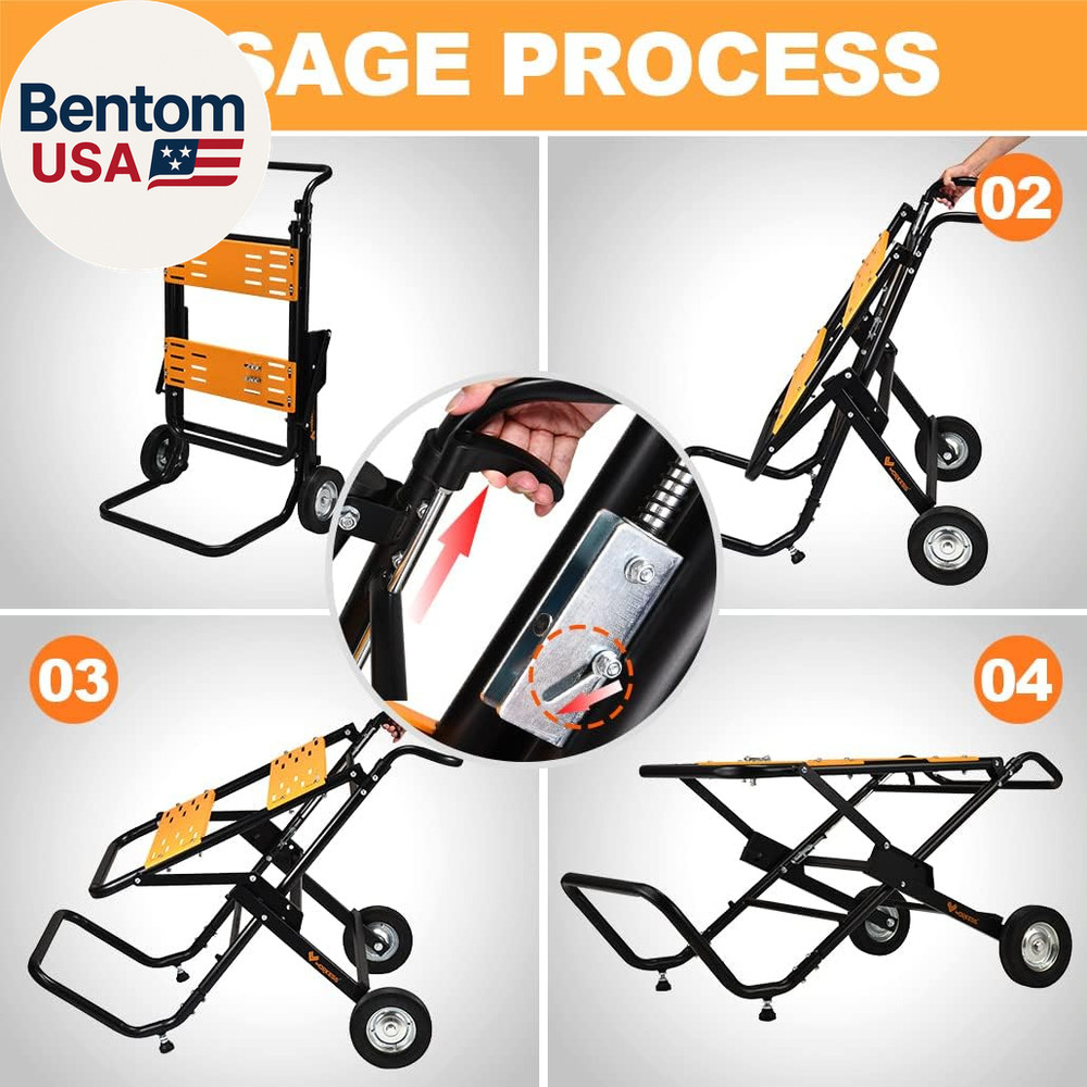 Portable Table Saw Stand, 330 Lbs Load Capacity Rolling Foldable Table Saw Table