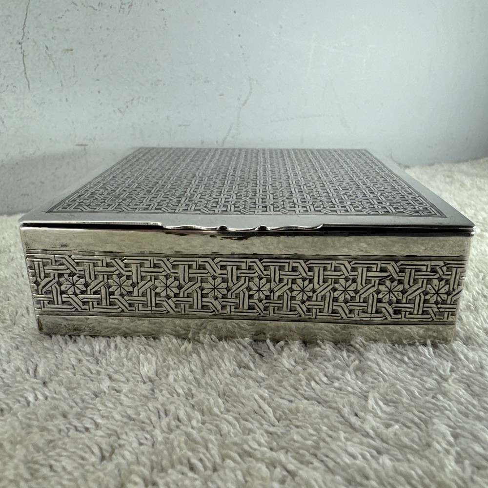 Solid Silver Middle Eastern Box Late 19th/ Early 20th Century
