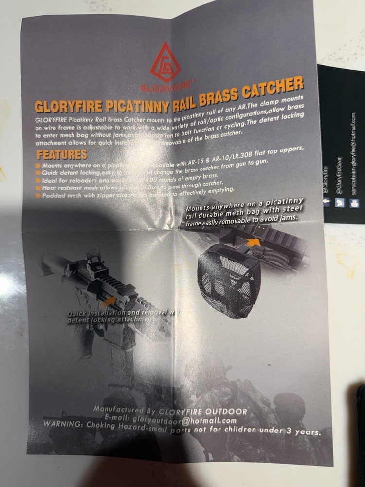 Gloryfire Picatinny Rail Brass Catcher