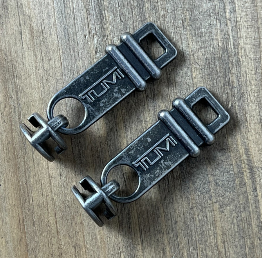 Tumi Replacement Sliders / Zipper Pulls / Pull Tabs – Antiqued Nickel