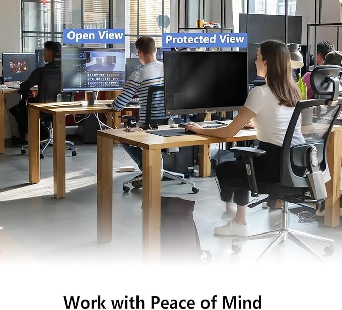 Hanging Computer Privacy Screen Protector Shield for 21.5/22 Inch Widescreen ...