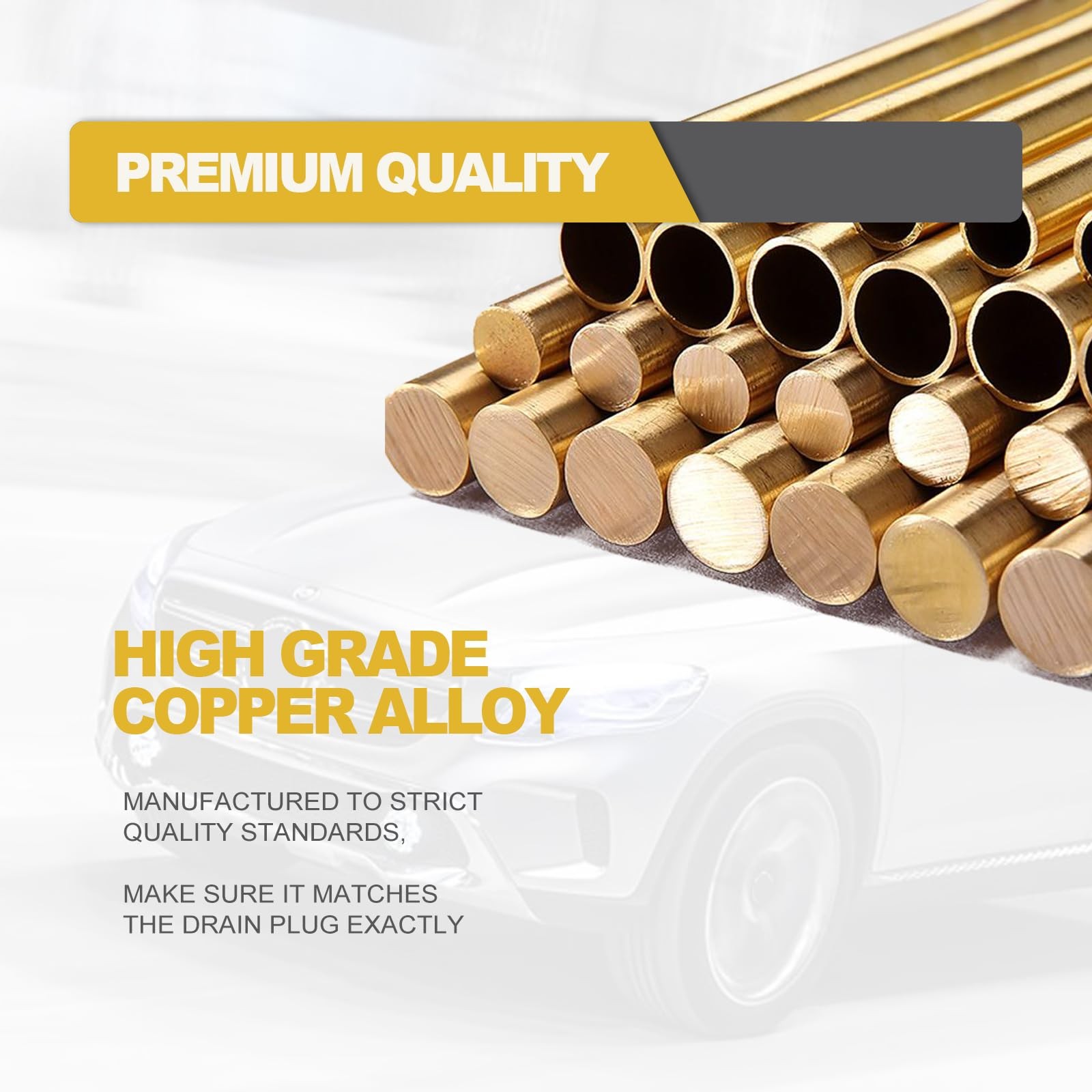 15 Pcs Copper Oil Drain Plug Gaskets for Mercedes - 14mm OEM Replacement