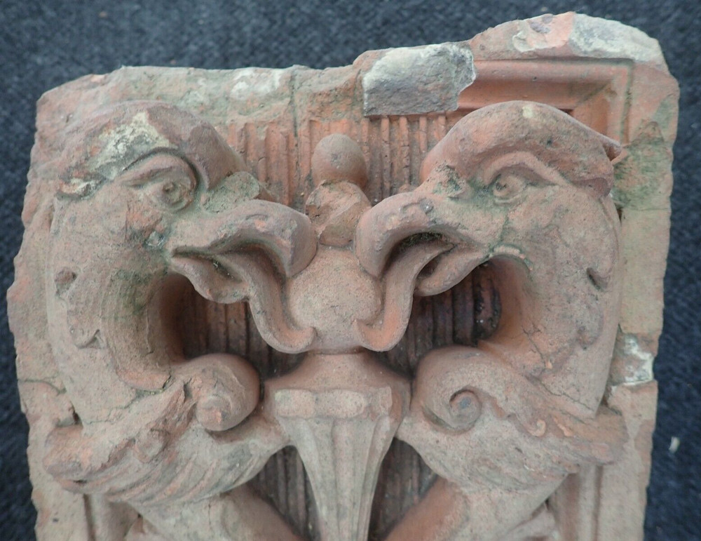 Architectural Salvage Terra Cotta Figural Keystone