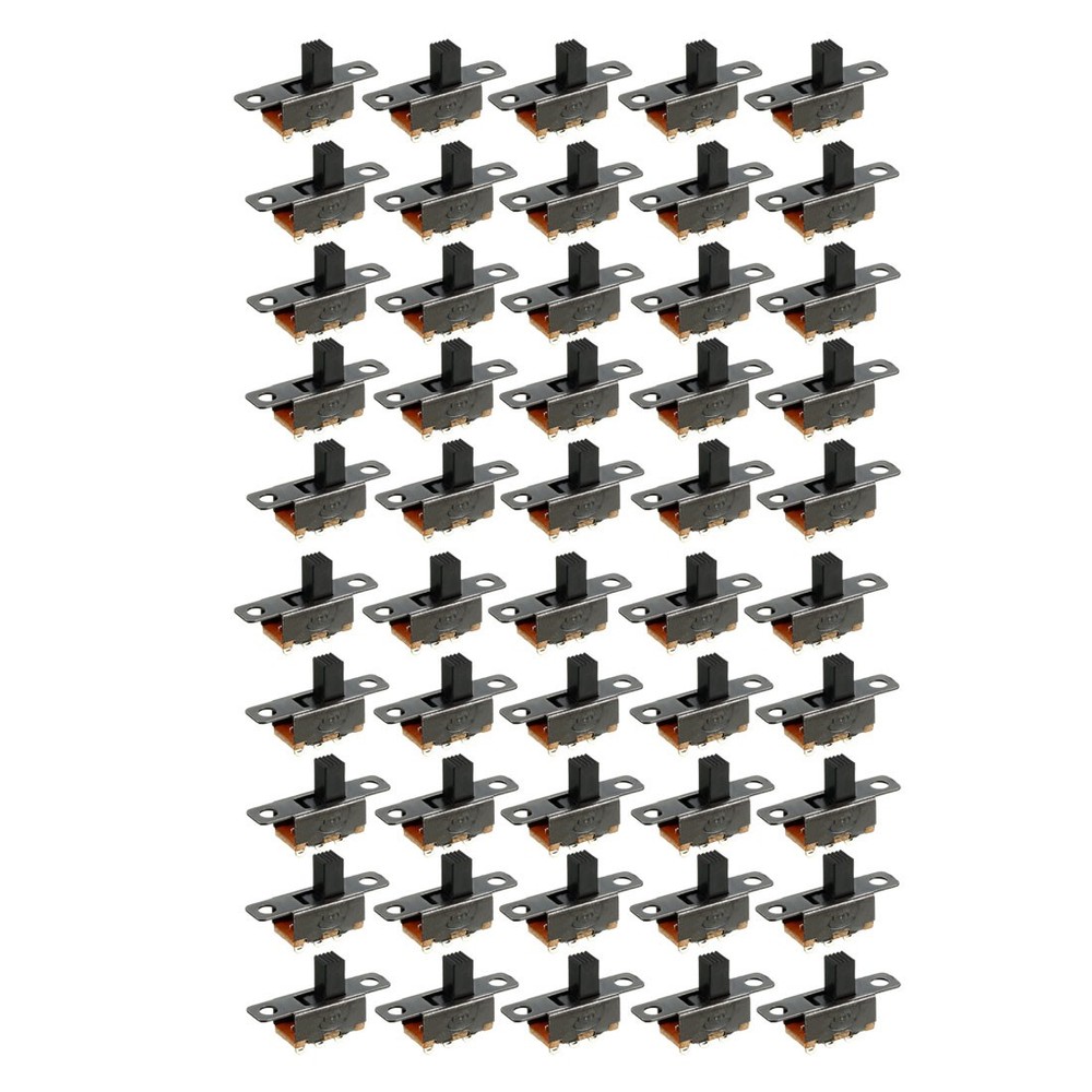 55 Pcs 3 Terminals 23 Position SPDT Horizontal Latching Micro Mini Slide Switch