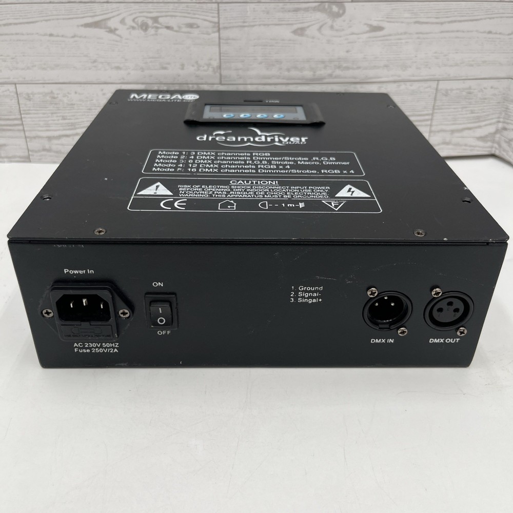 Mega-Lite Dream Driver Quad DMX LED Controller – Tested & Working + Power Cable