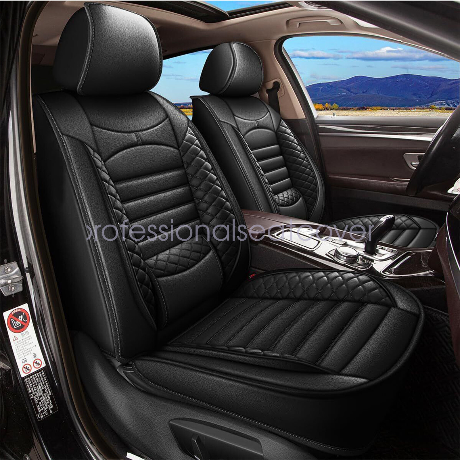 For Nissan Rogue 2010-2023 Full Set Car 5-Seat Covers Waterproof Leather Cushion