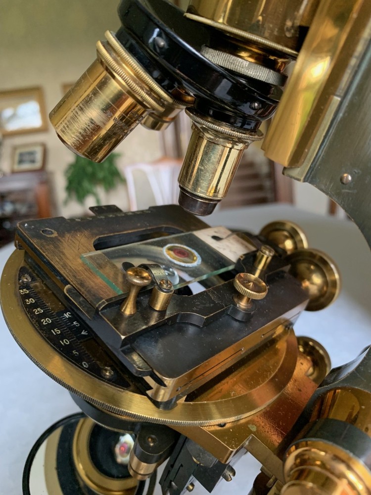Antique W. Watson & Sons "Royal" Mono/Binocular Brass Microscope - c1901, Cased