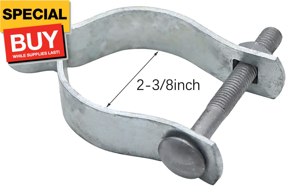 2 Pcs Chain Link Fence Gate Post Hinge for Outside Diameter Post/Pipe, Pressed S