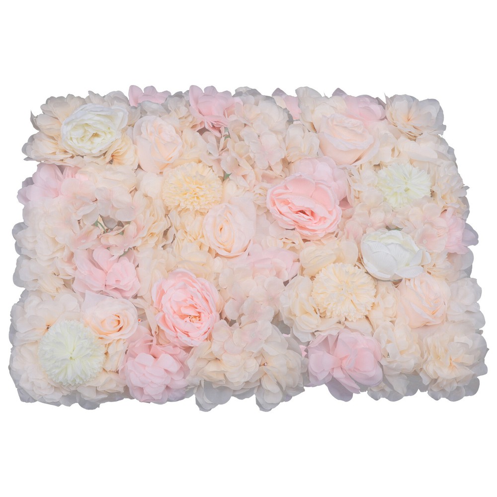 Silk Rose Artificial Flower Wall Panel Wedding Backdrop Decoration 6x 60 x 40cm