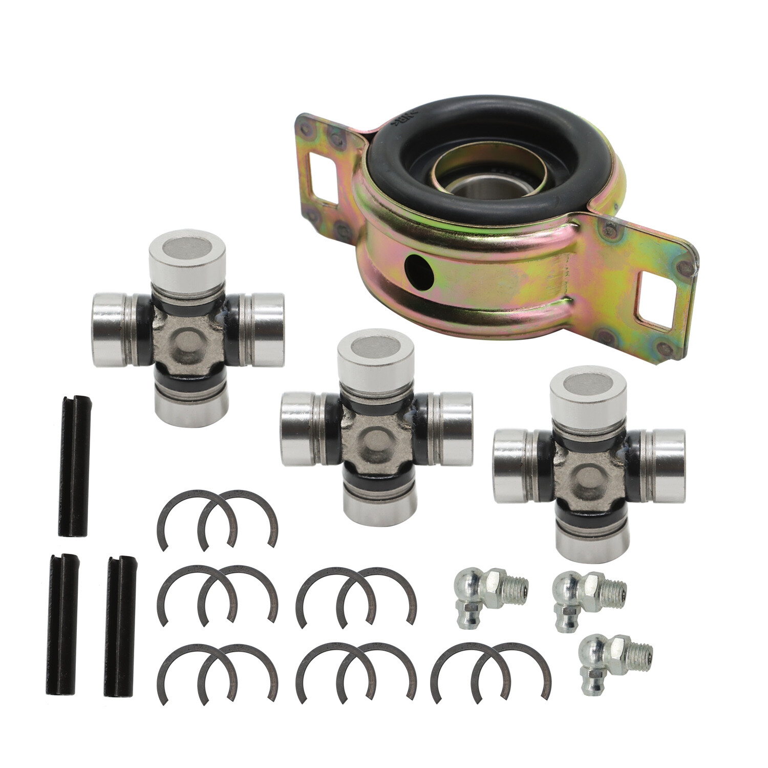 Front Rear Prop Shaft Bearing Carrier & U-joint For Polaris RZR S 4 900 1000 XP