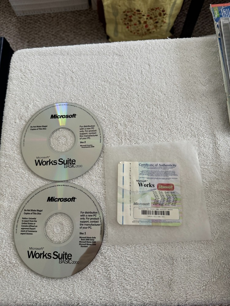 Microsoft Works Suite Basic 2000 For Windows w/Product ID!!!!