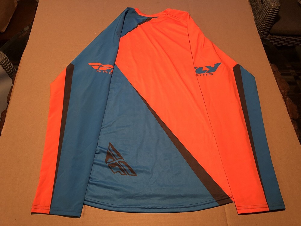 FLY Racing 2019 SNX Windproof Jersey - Orange/Blue
